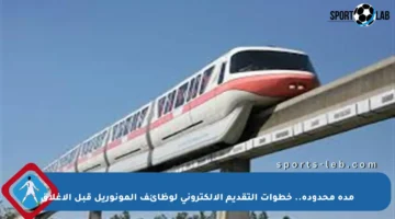 مدة محدودة.. خطوات التقديم الإلكتروني لوظائف المونوريل قبل الإغلاق